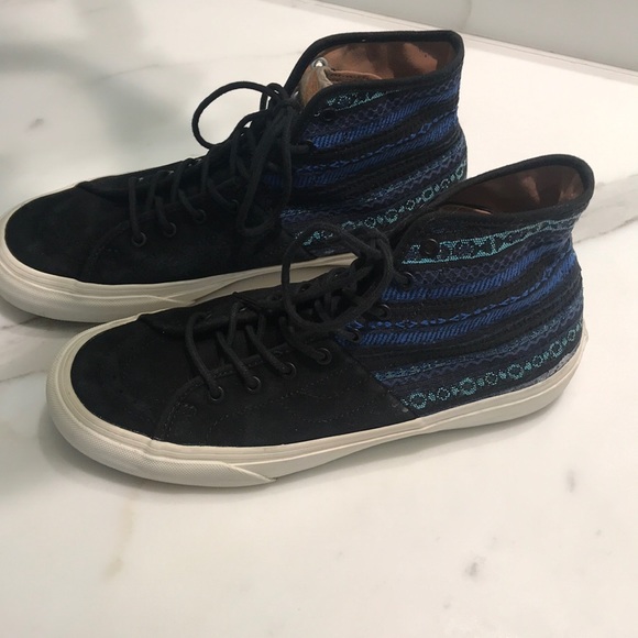 Van’s Tribal Design Hightop Suede Shoes (RARE) - Picture 1 of 4